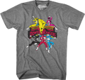 Action Poses Mighty Morphin Power Rangers T-Shirt product image 1