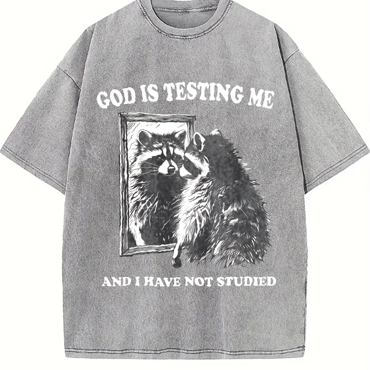 God Is Testing Me Vintage Washed T-Shirt product image 4