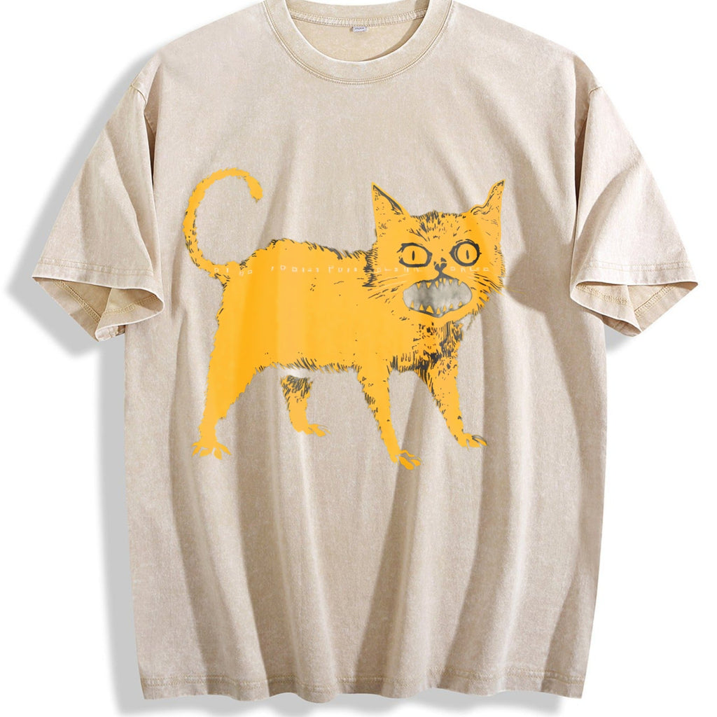 Black With Yellow Highlights Vintage Washed T-Shirt product image 1