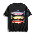 Abstract Colorful Trout In A Row - River Fish Species product image 1