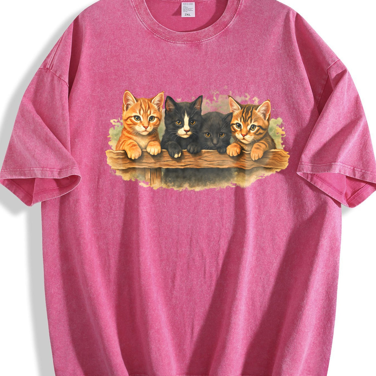 Cute Kitten Vintage Washed T-Shirt product image 7