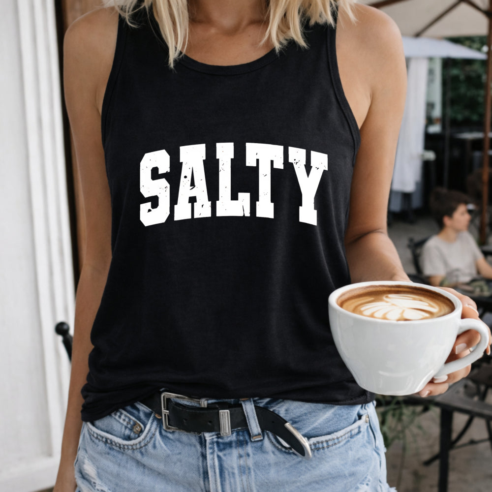 Salty - Black Summer & Spring Women's Tank Top