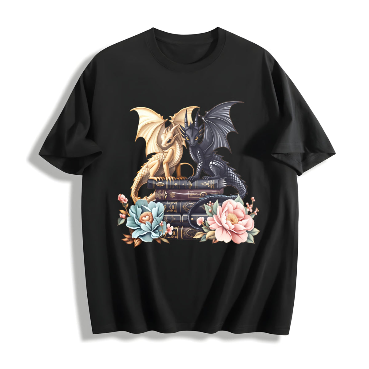 Winter Twin Dragon Cotton T-Shirt product image 1