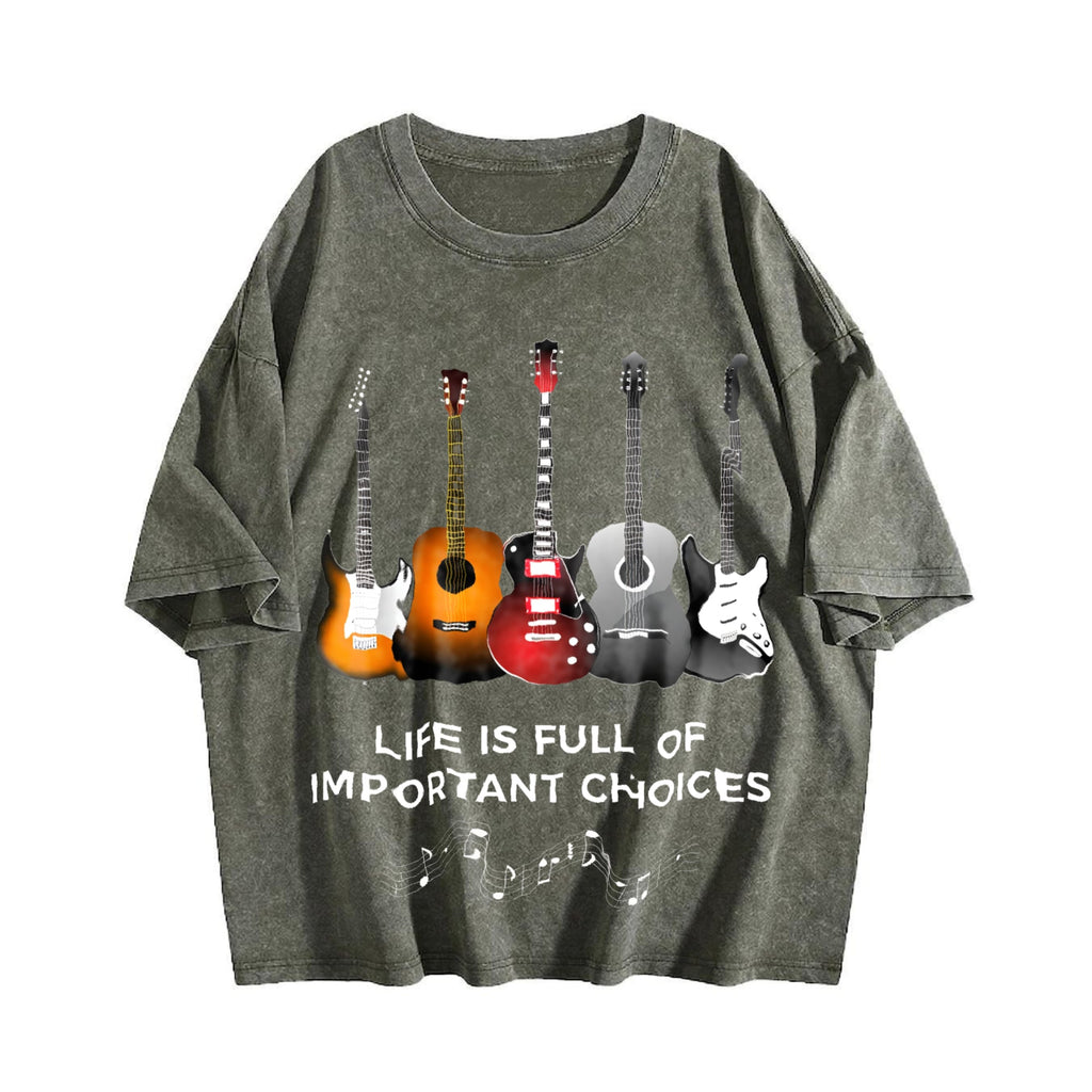 Music Note & Guitar Lyric - For Musicians Vintage Washed product image 4