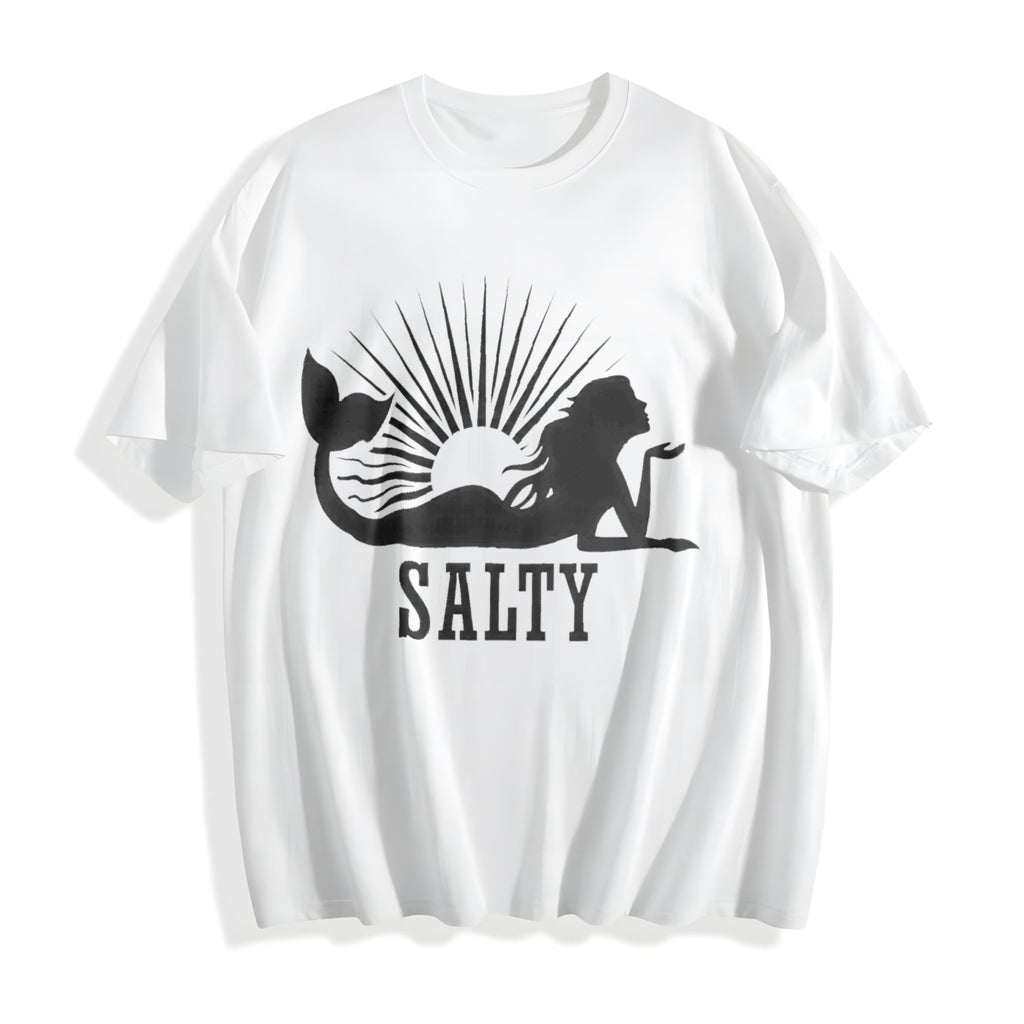 Beach Salty Mermaid Summer Cotton T-Shirt product image 2
