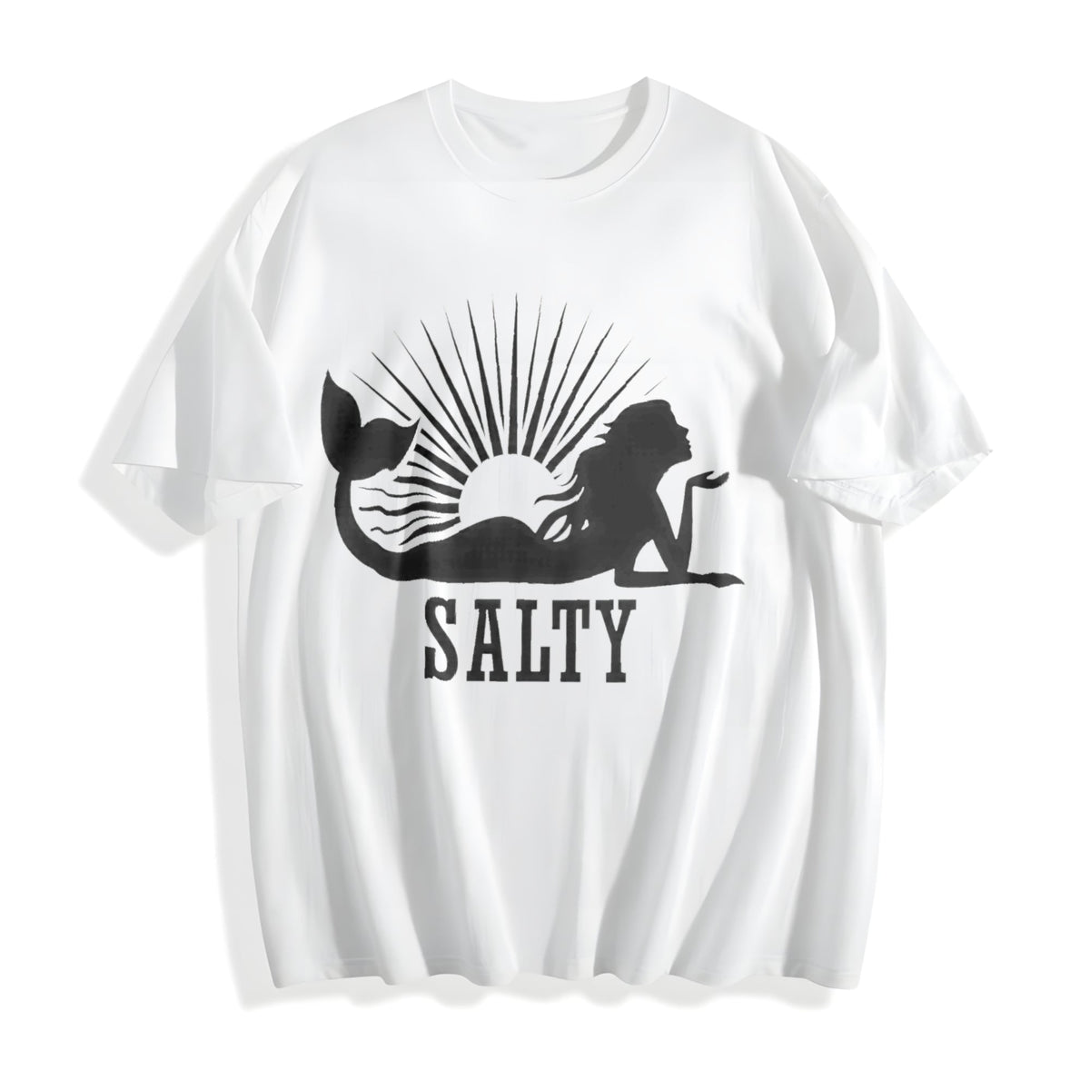 Beach Salty Mermaid Summer Cotton T-Shirt product image 2