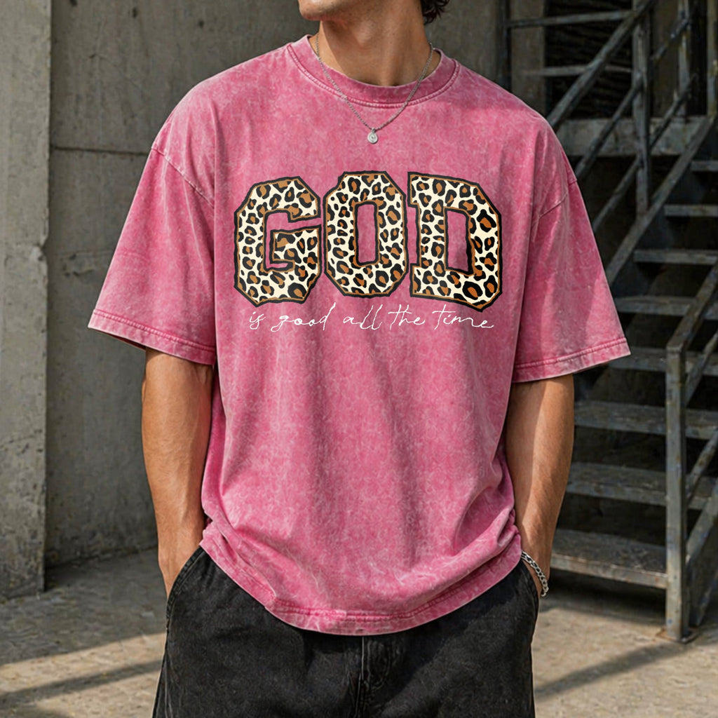 Leopard God Good Time Vintage Washed T-Shirt product image 7