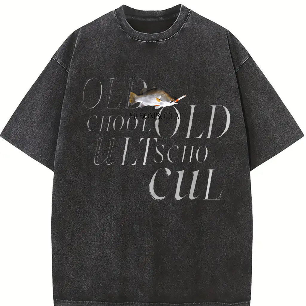Bomboclat Fish Meme Vintage Washed T-Shirt product image 2