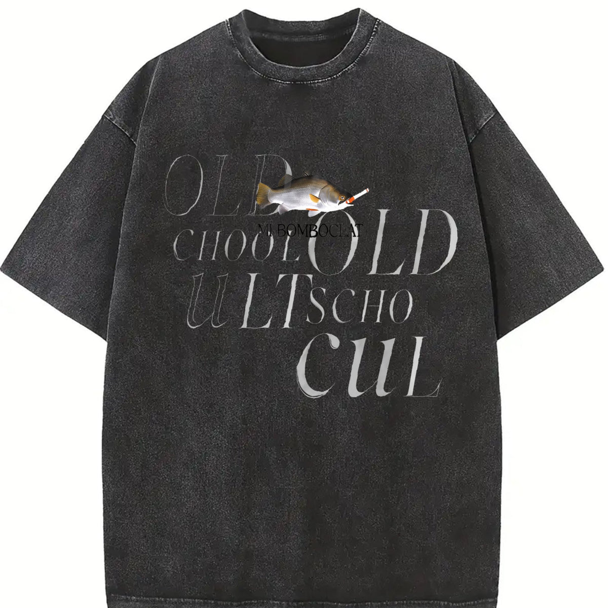 Bomboclat Fish Meme Vintage Washed T-Shirt product image 2