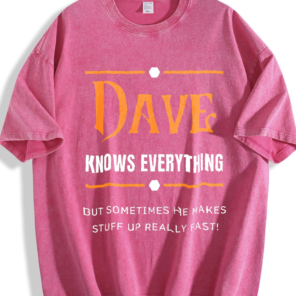 Dave Knows Everything Vintage Washed T-Shirt product image 5