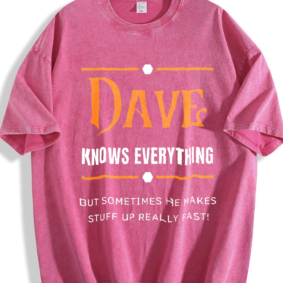 Dave Knows Everything Vintage Washed T-Shirt product image 5
