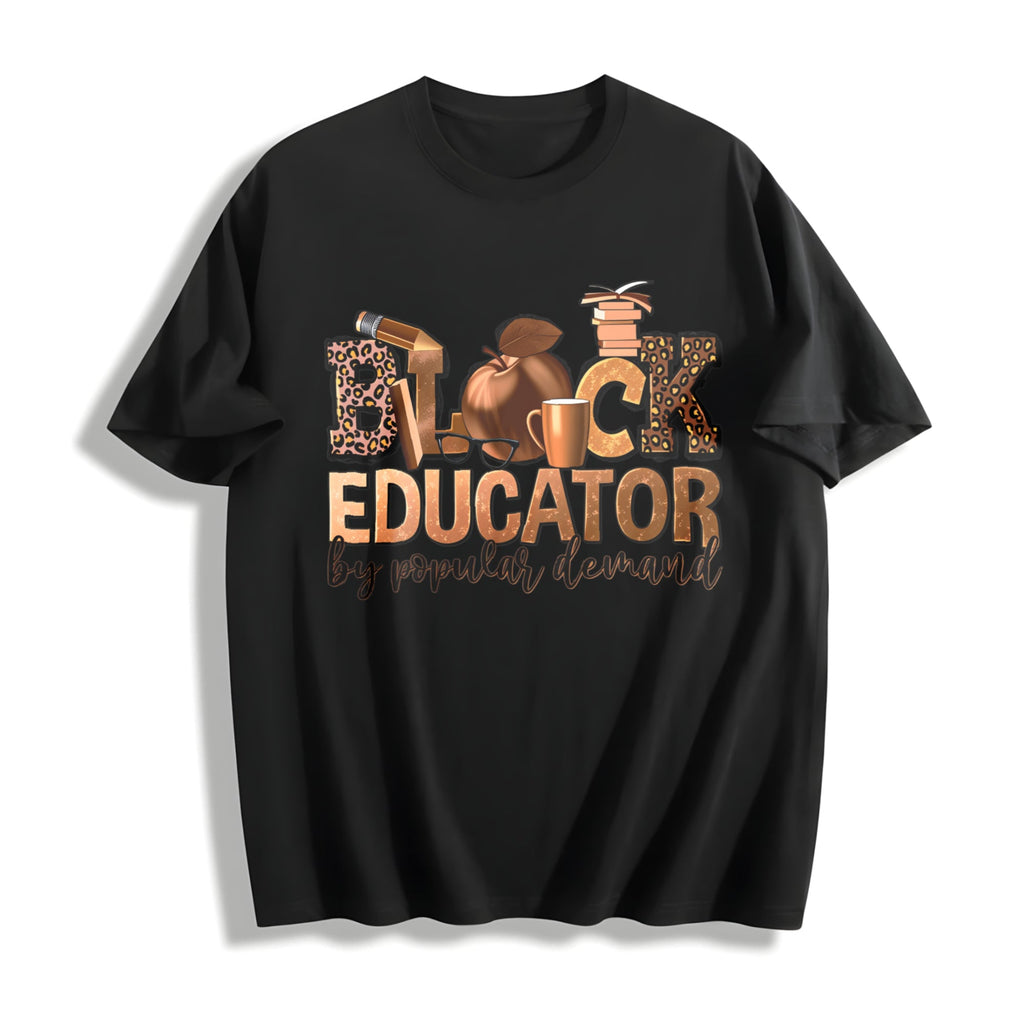 Black Educator Cotton T-Shirt product image 1