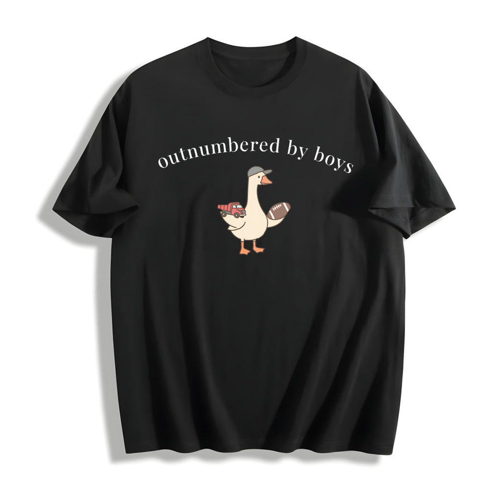 Funny Boy Mom Goose Cotton T-Shirt product image 1