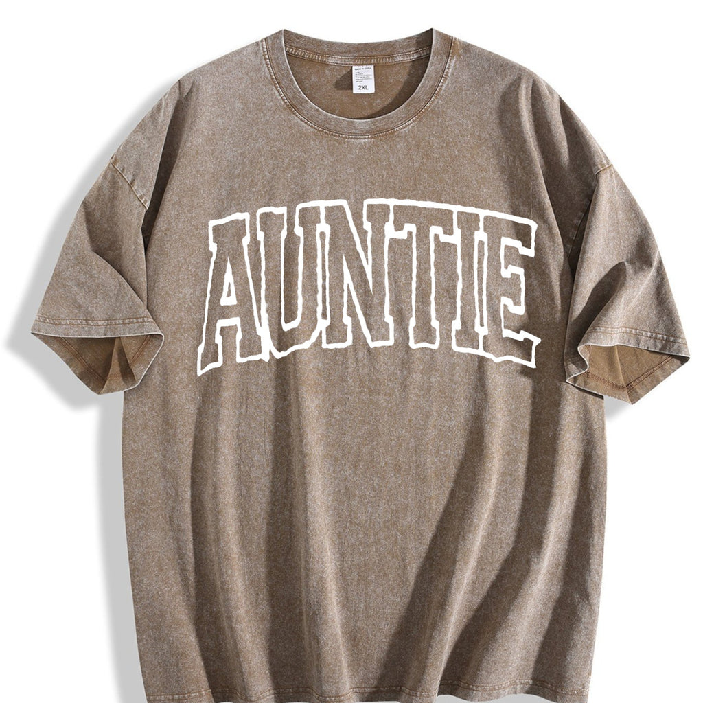Auntie Collegiate Lettering Vintage Washed T-Shirt product image 3
