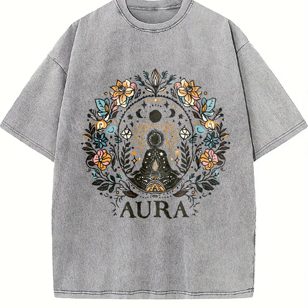 Summer A Bohemian Floral Vintage Washed T-Shirt product image 5