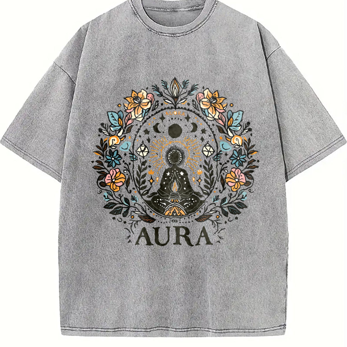 Summer A Bohemian Floral Vintage Washed T-Shirt product image 5