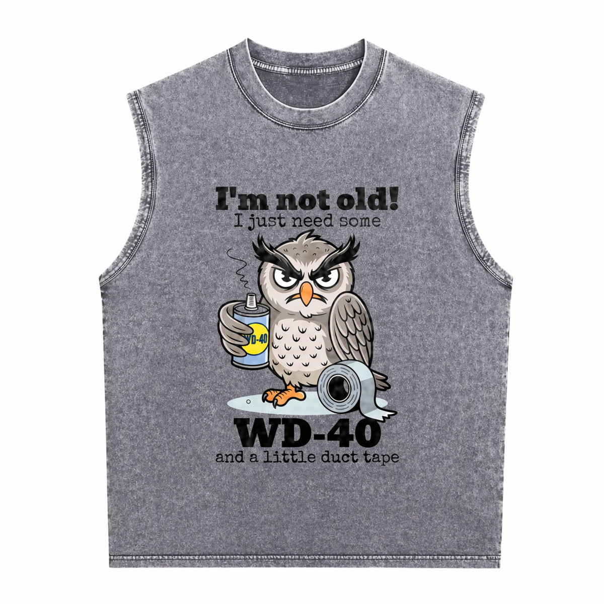 Owl I'm Not Old I Just Need Some Men's Washed Tank Top