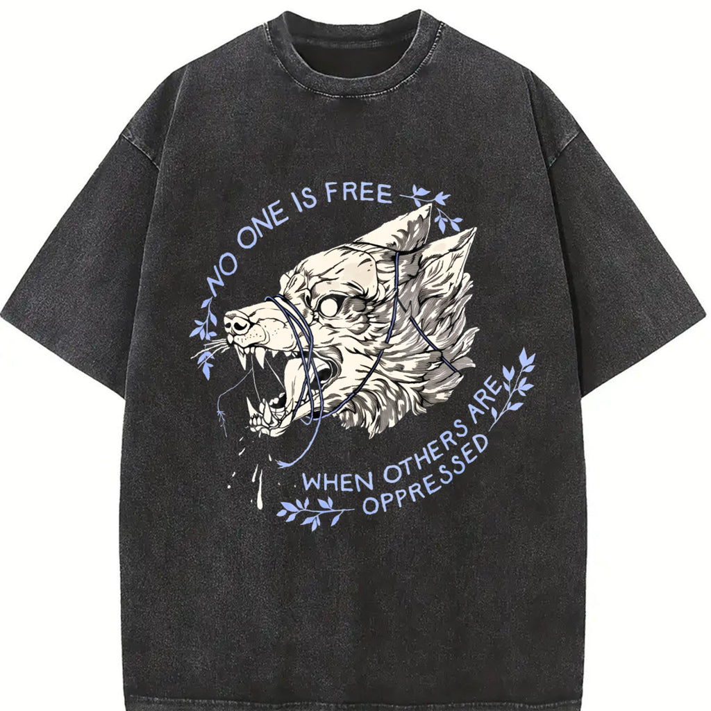 Faded Pure With A Wolf Head Vintage Washed T-Shirt product image 2