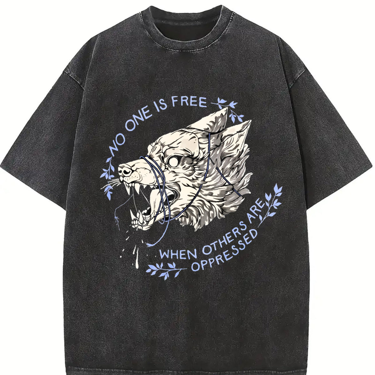Faded Pure With A Wolf Head Vintage Washed T-Shirt product image 2