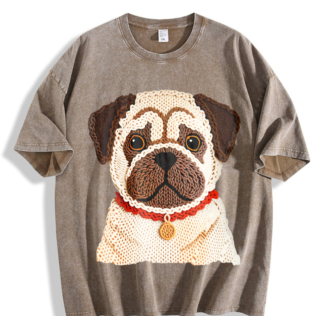Winter A Pug Vintage Washed T-Shirt product image 3