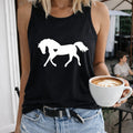 Black Horse Silhouette Women's Tank Top