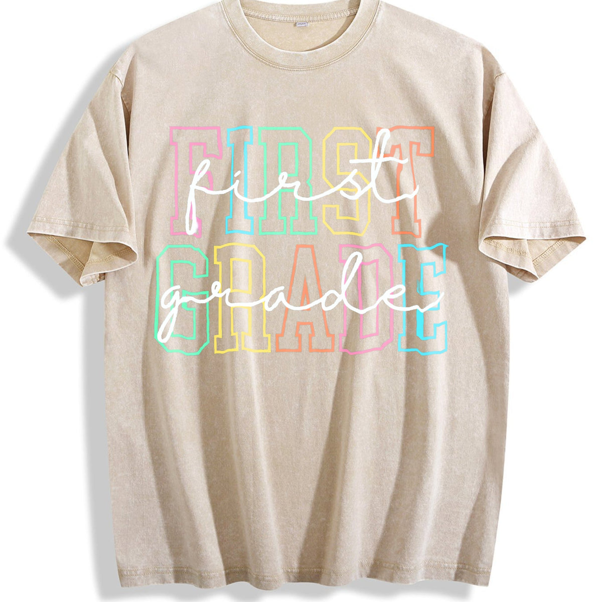 First Grade Teacher Vintage Washed T-Shirt product image 1