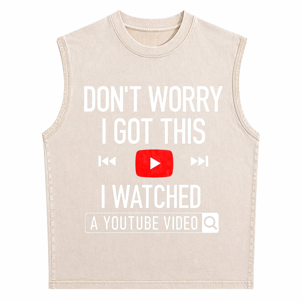 Funny Diy Mechanic Engineer Garage Humorous Father's Day Men's Washed Tank Top