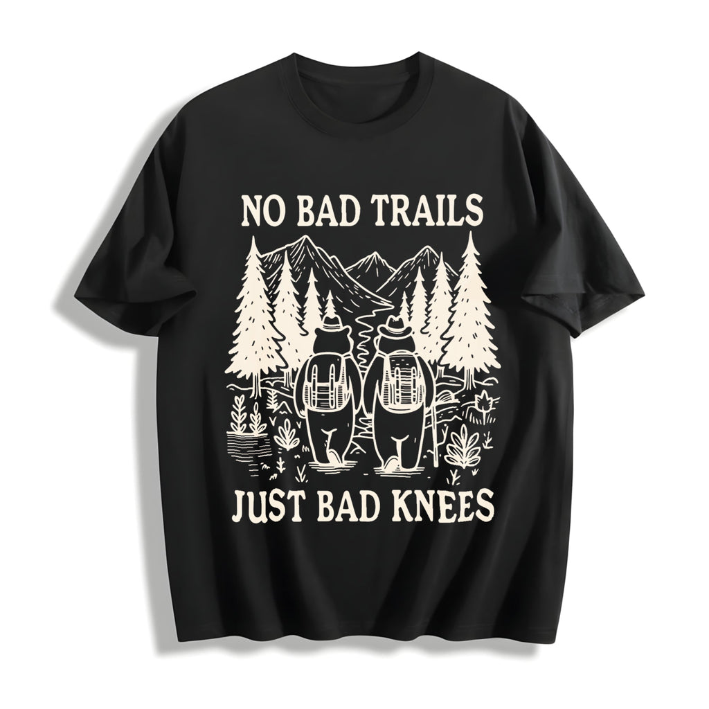 No Bad Trails Just Knees Cotton T-Shirt product image 1
