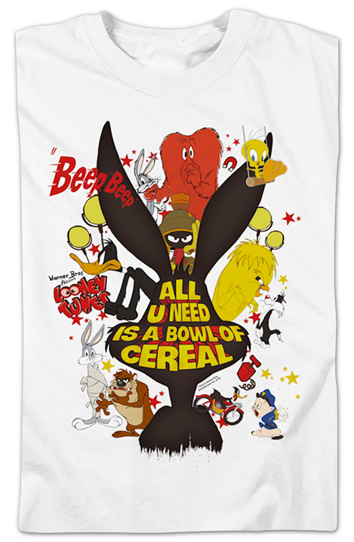 All U Need Is A Bowl Of Cereal Looney Tunes T-Shirt product image 2