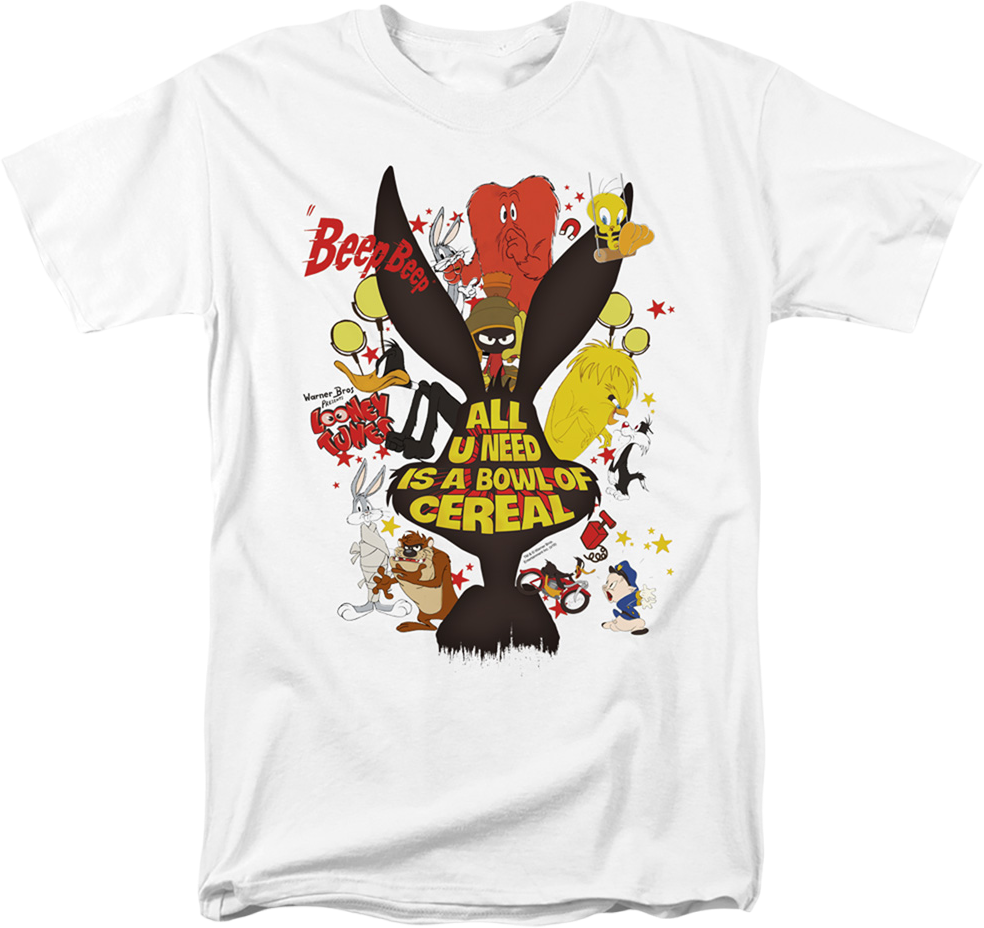 All U Need Is A Bowl Of Cereal Looney Tunes T-Shirt product image 1