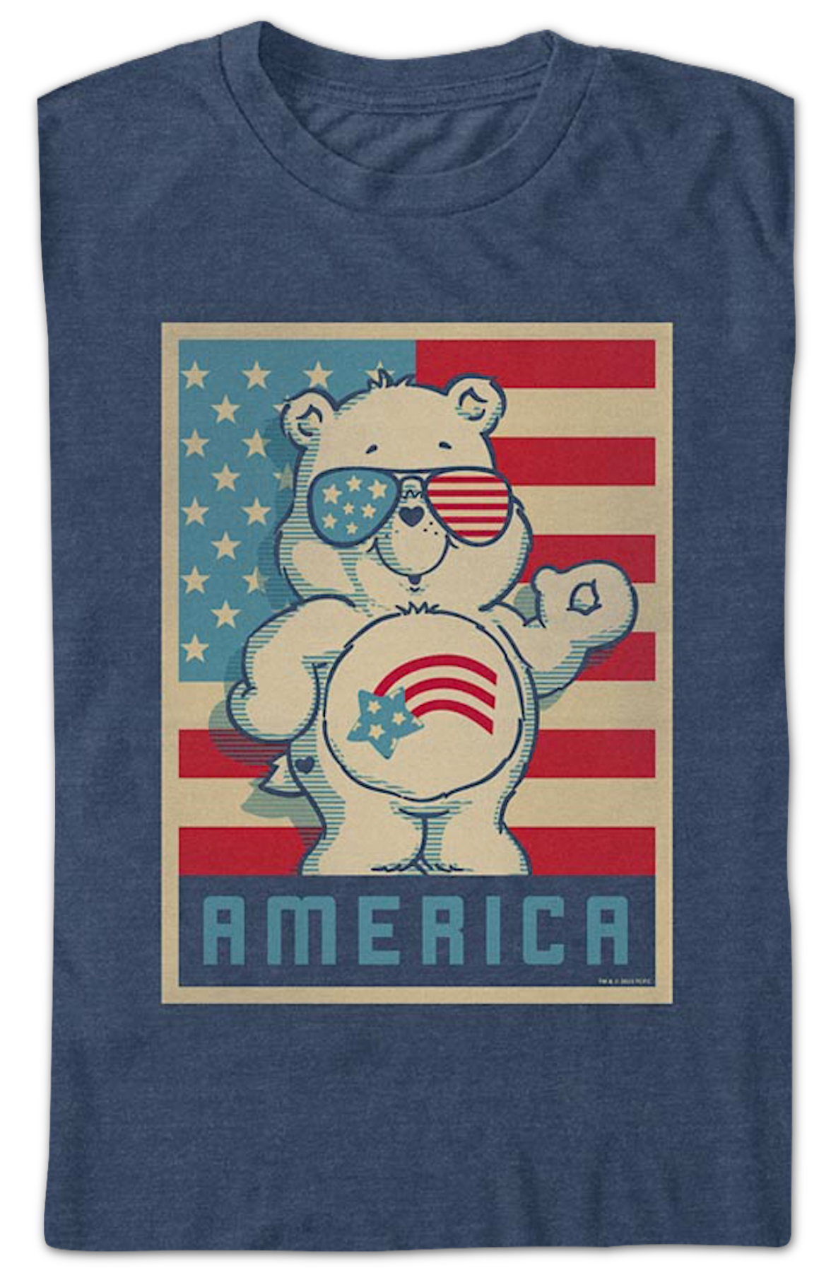America Cares Bear Patriotic Pose Care Bears T-Shirt product image 2