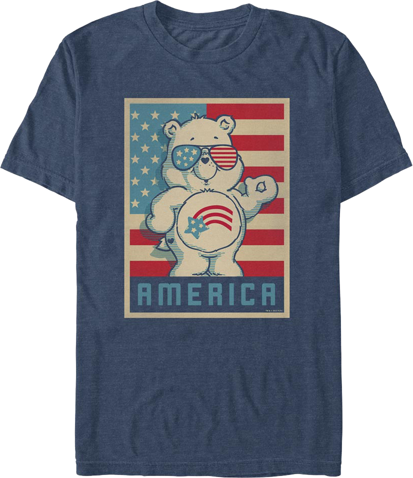 America Cares Bear Patriotic Pose Care Bears T-Shirt product image 1