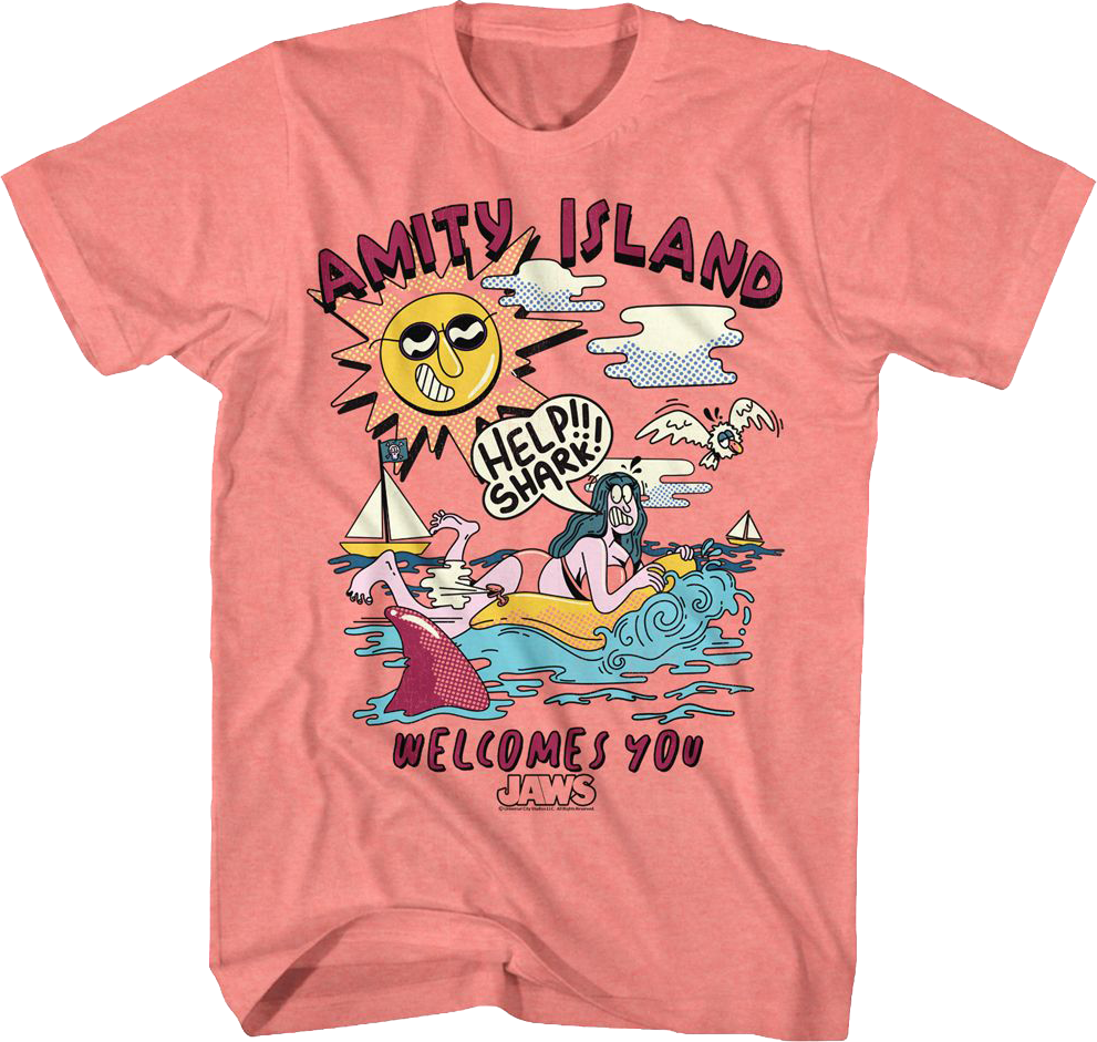 Amity Island Welcomes You Illustration Jaws T-Shirt product image 1