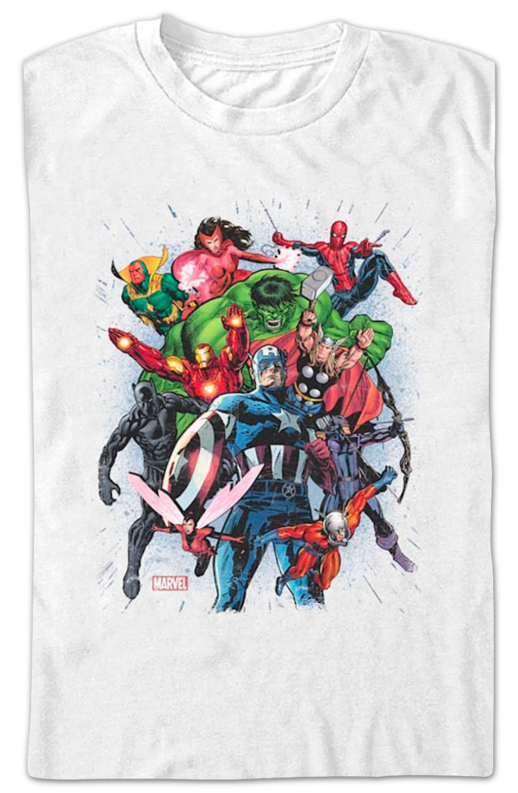 Avengers Team Action Poses Marvel Comics T-Shirt product image 2