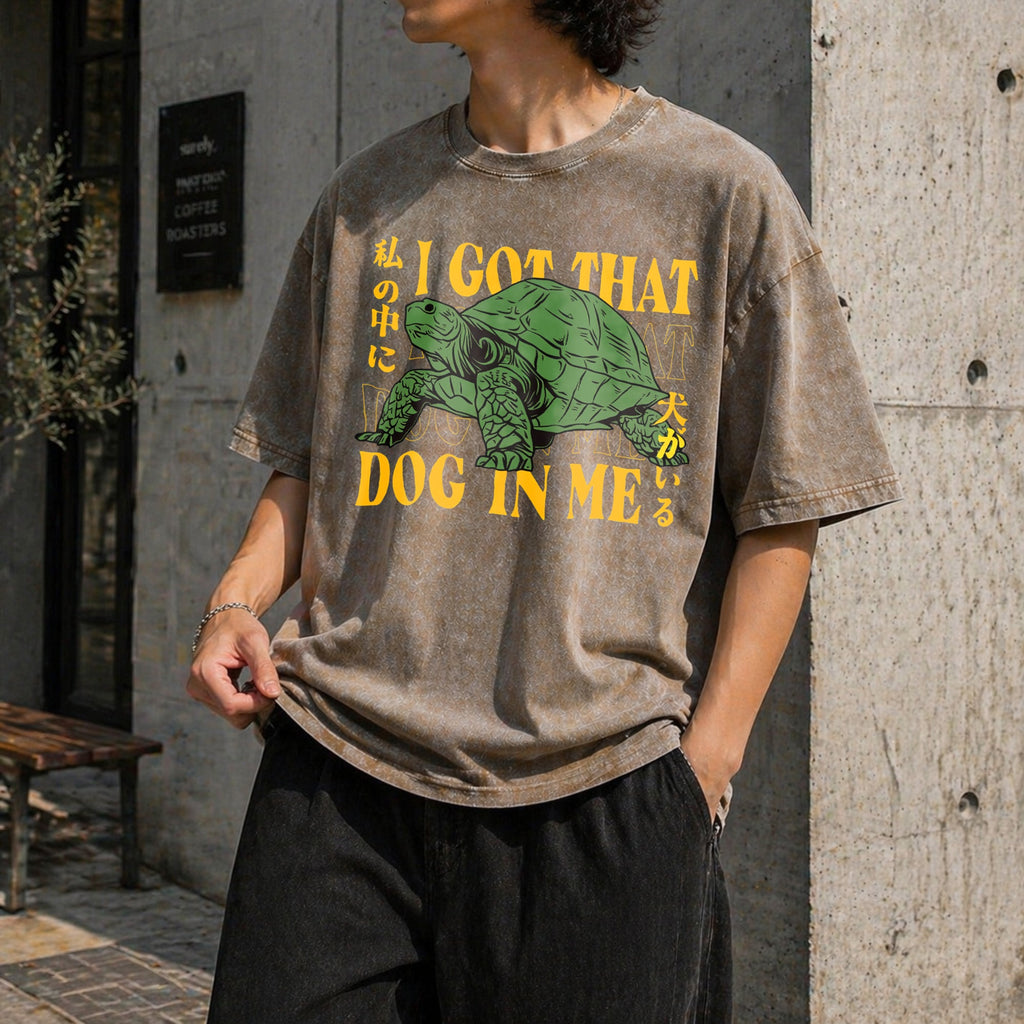 Turtle I Got That Dog In Me Vintage Washed T-Shirt product image 3