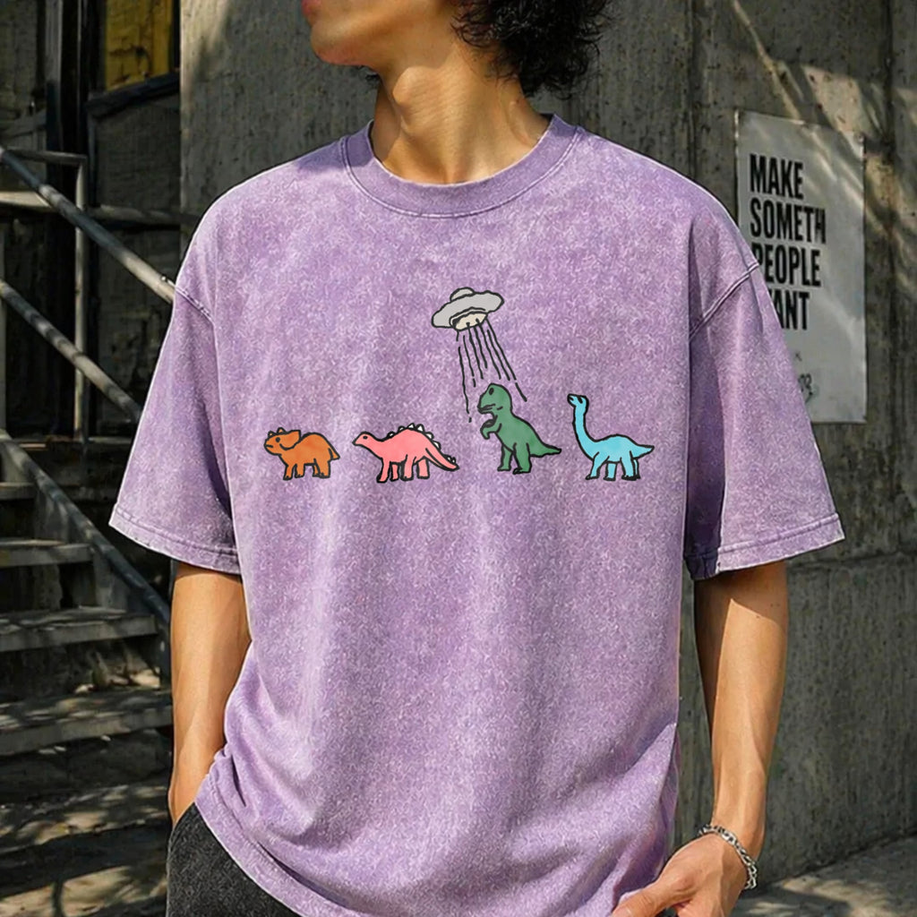 UFO Dinosaur Vintage Washed T-Shirt product image 6