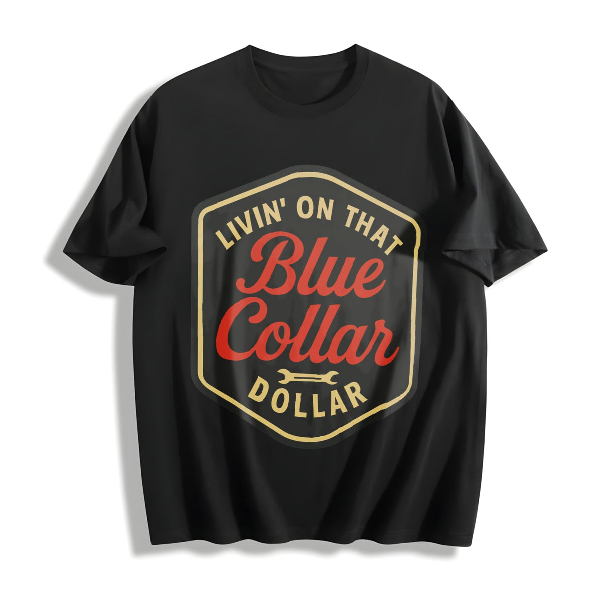 Living On That Blue Collar Dollar Western Cowboy Funny product image 1