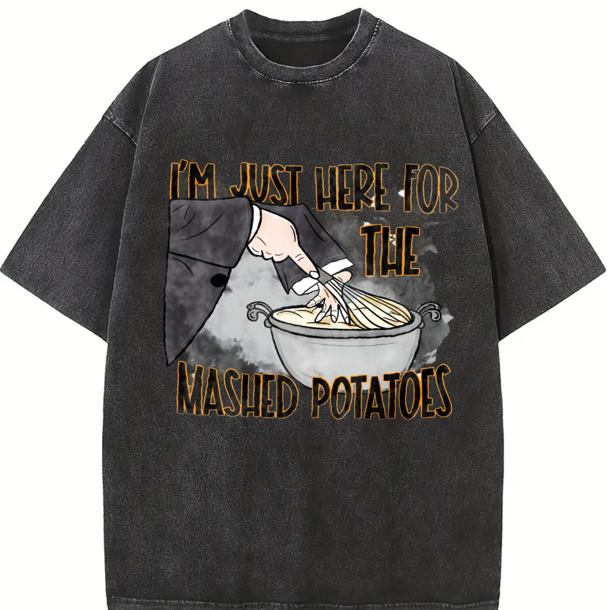 I'm Just Here for the Mashed Potatoes Vintage Washed T-Shirt product image 2