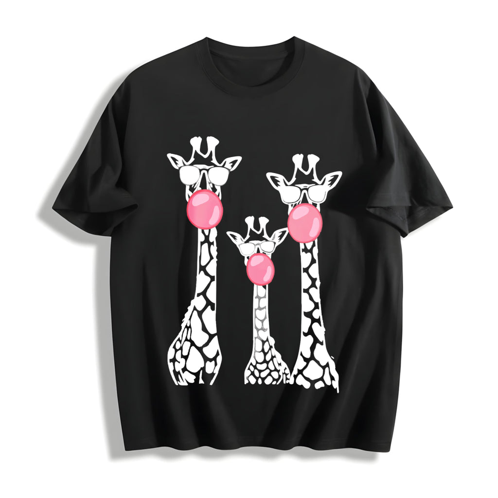 Cartoon Giraffe Cotton T-Shirt product image 1
