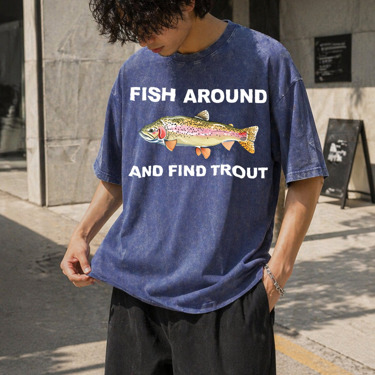 Fish Around And Find Trout Vintage Washed T-Shirt product image 8