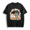 Ladies' Summer Cat In Easter Basket Cotton T-Shirt product image 1