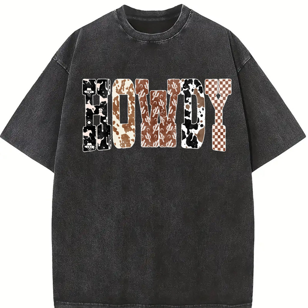 Howdy Western Halloween Ghost Vintage Washed T-Shirt product image 2