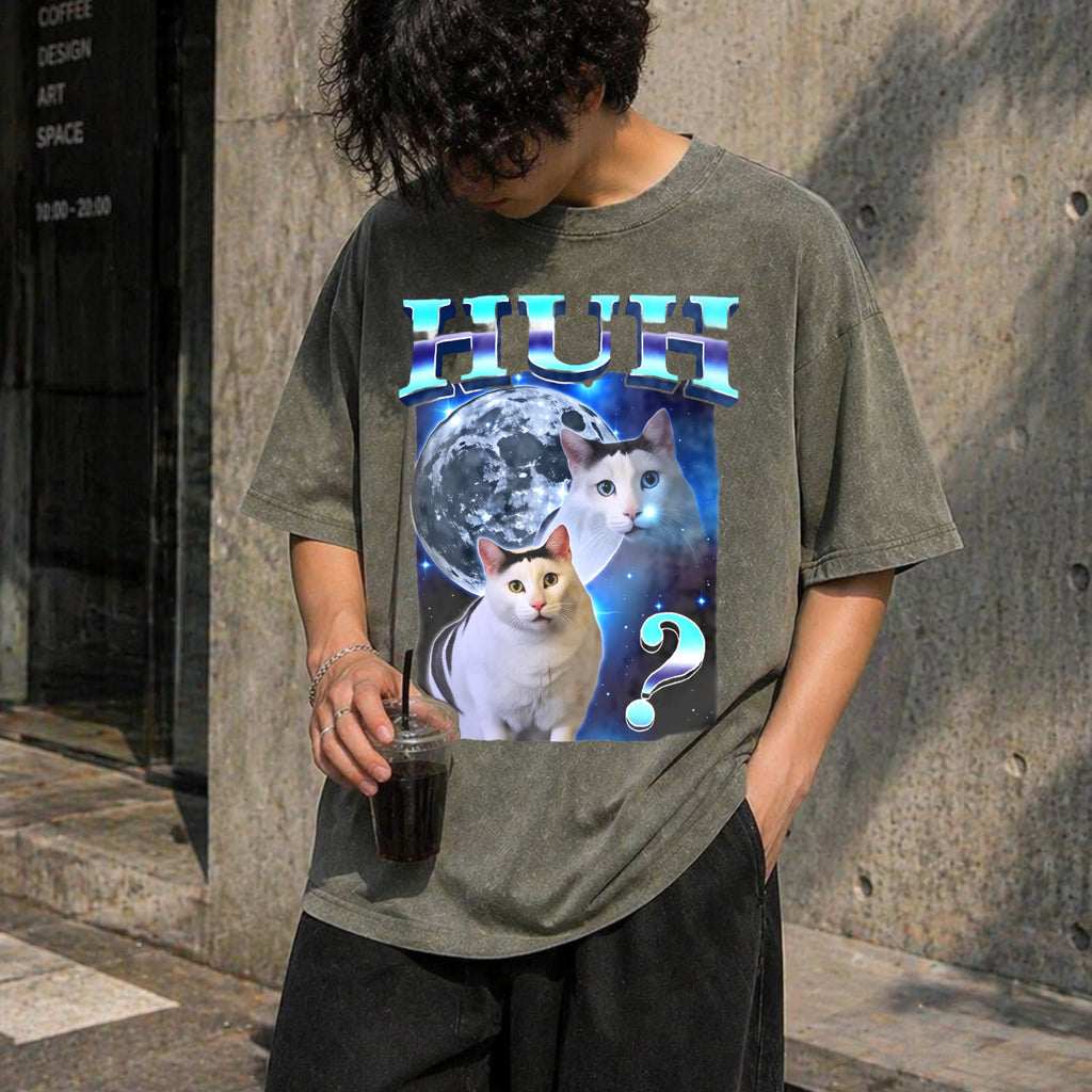 Funny Cat Meme Vintage Washed T-Shirt product image 4