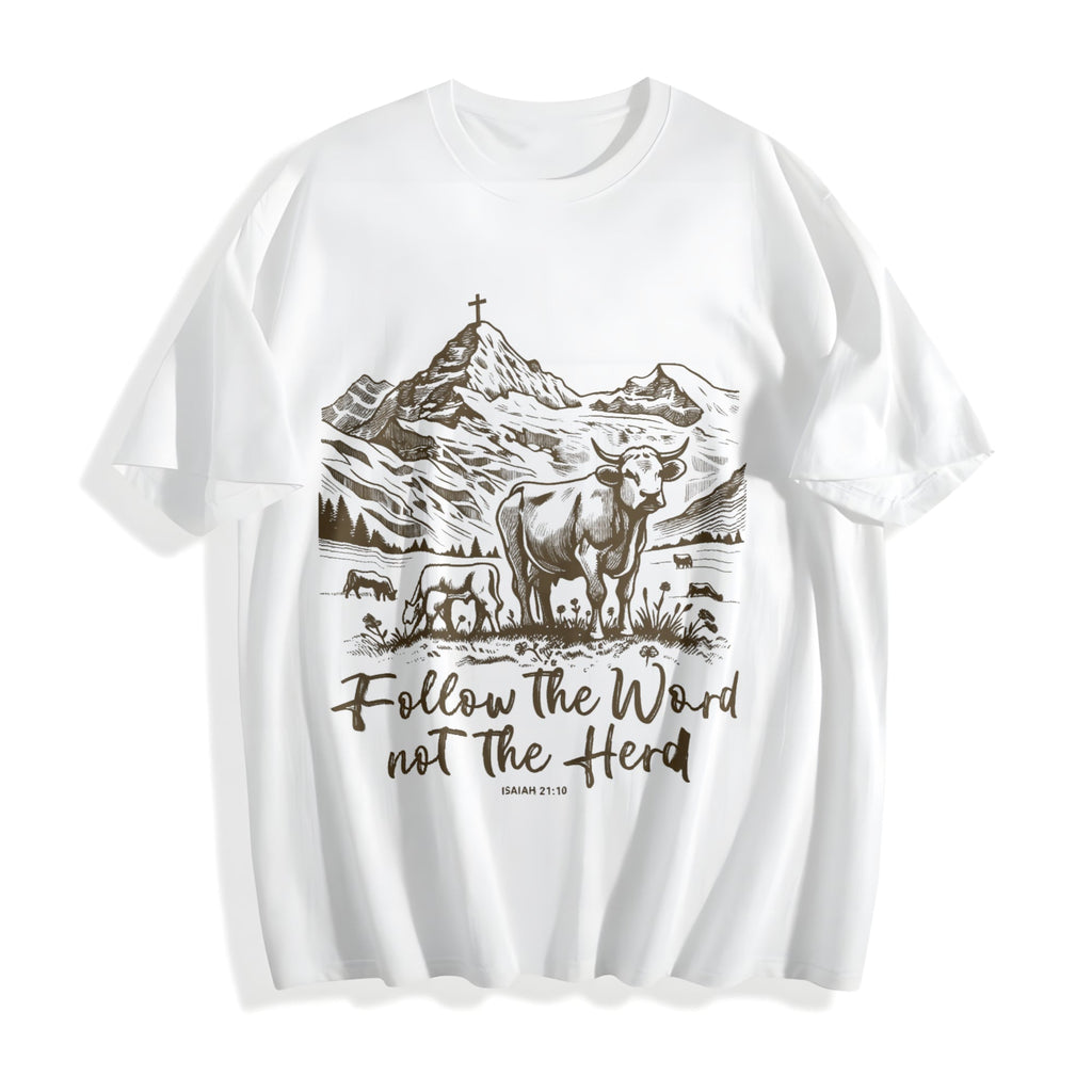 Follow the Word Not Herd Cotton T-Shirt product image 2