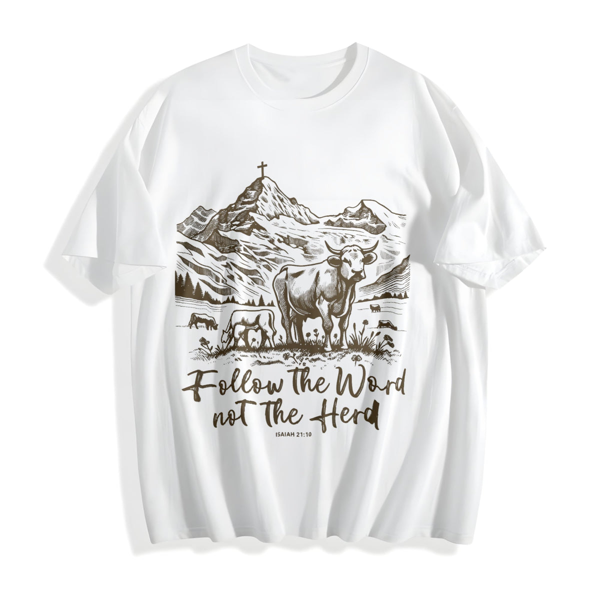 Follow the Word Not Herd Cotton T-Shirt product image 2