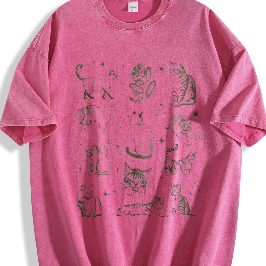 90s Tattoo Cat Vintage Washed T-Shirt product image 7