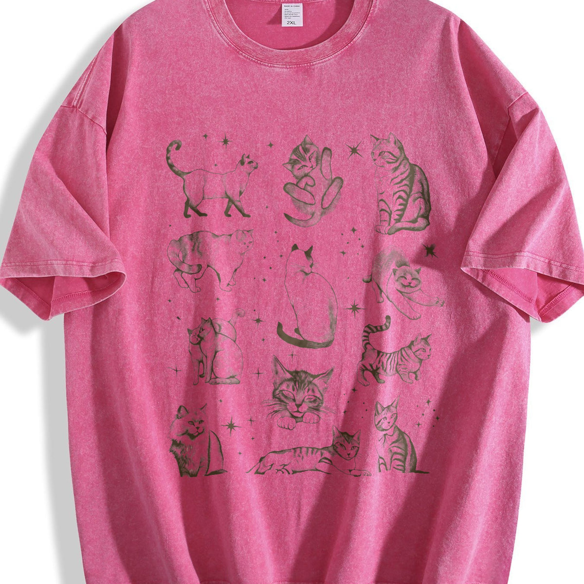 90s Tattoo Cat Vintage Washed T-Shirt product image 7