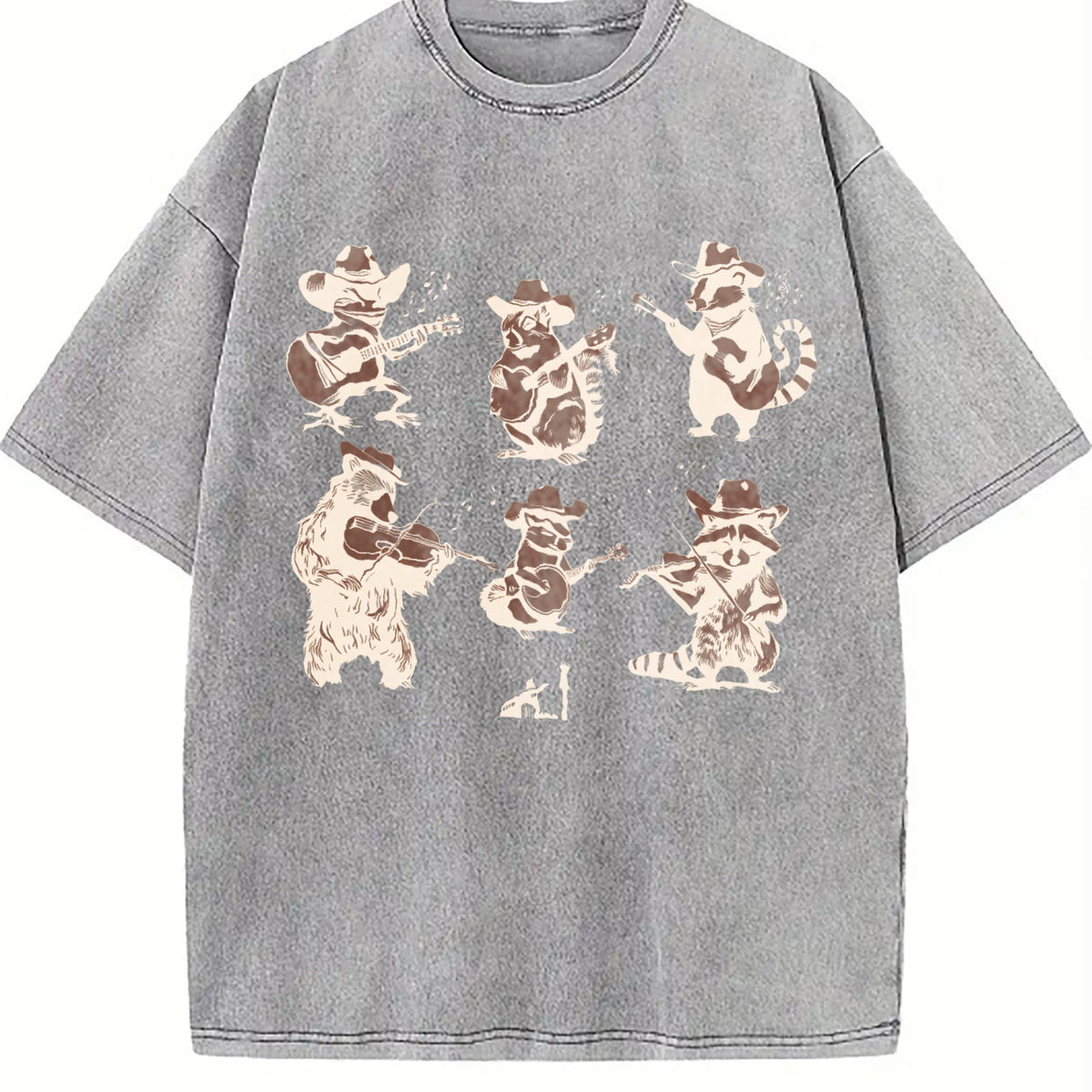 Animal Musicians 90s Vintage Washed T-Shirt product image 5