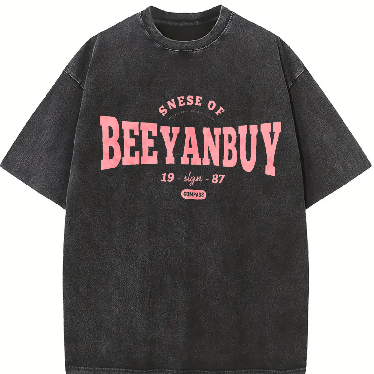 Pink Varsity Lettering Vintage Washed T-Shirt product image 2