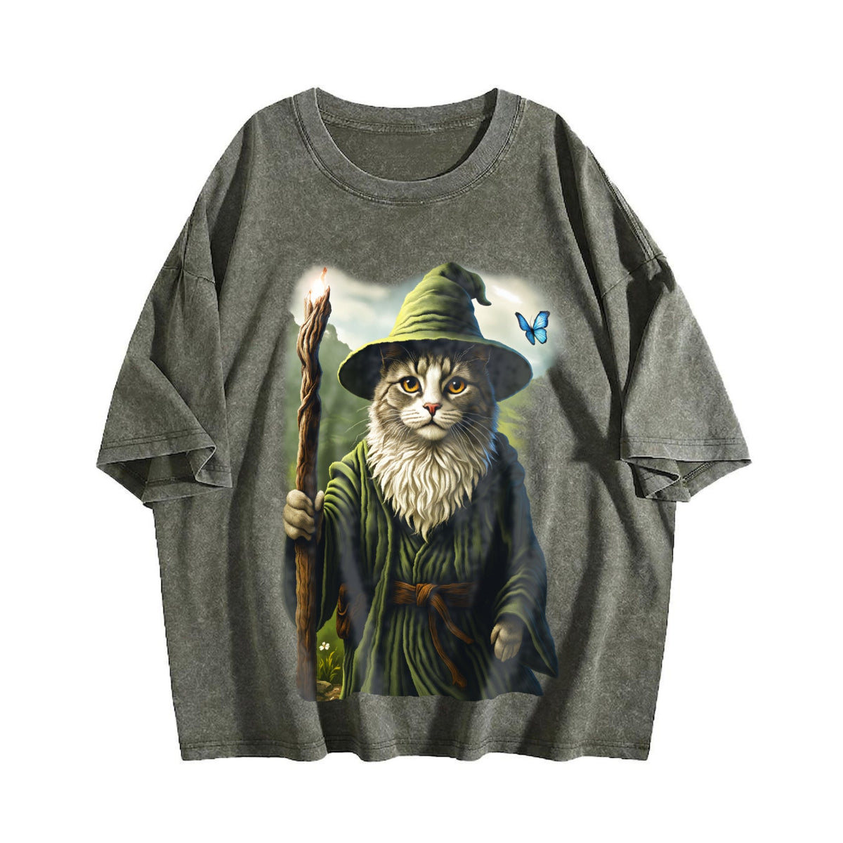 Catdalf Wizard 90s Vintage Washed T-Shirt product image 4